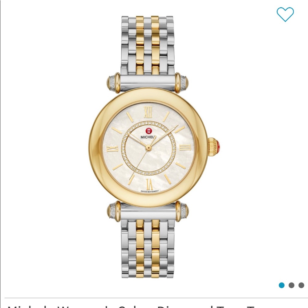 Michele Caber Diamond Two-Tone Bracelet watch